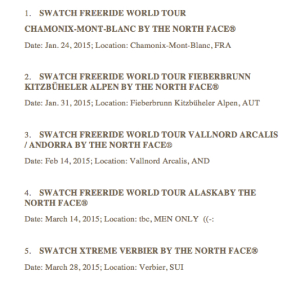 fwt calendar 2015