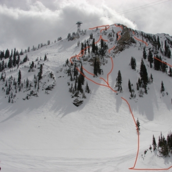 the amazing face (-; with possible lines in snowbird